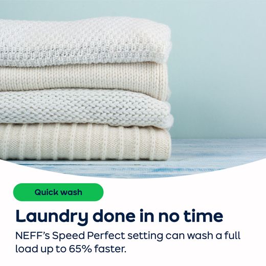 NEFF V8340X0GB Integrated 8Kg / 5Kg Washer Dryer with 1400 rpm - White - AO Annotation - Speed Perfect